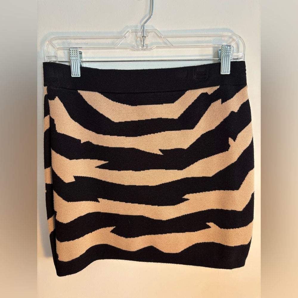 Forever 21 zebra print knit, womens mini skirt